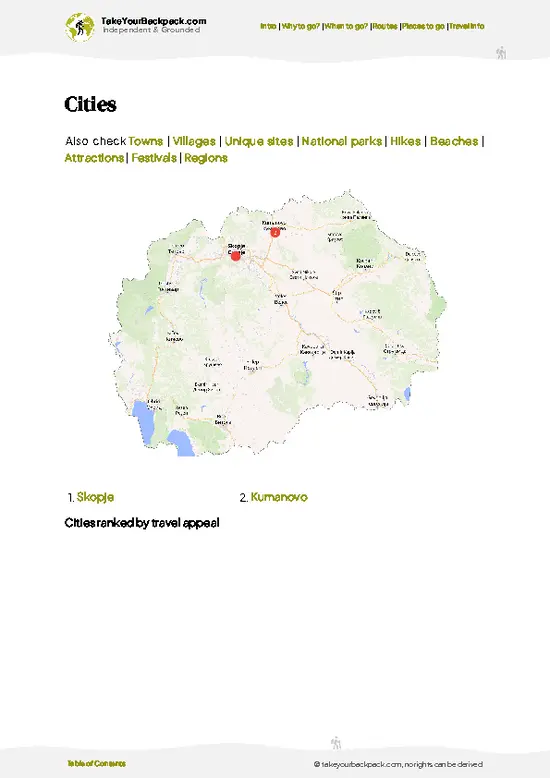 example page 6 from our offline Travel Guide for North Macedonia